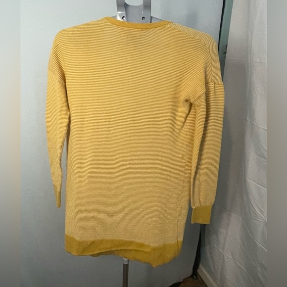 Marled‎ reunited clothing Mustard Yellow Open Front Longline Knit Cardigan XS - Picture 2 of 5